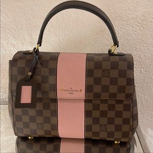 Louis Vuitton Bond Street Damier Ebene and Magnolia Leather size MM